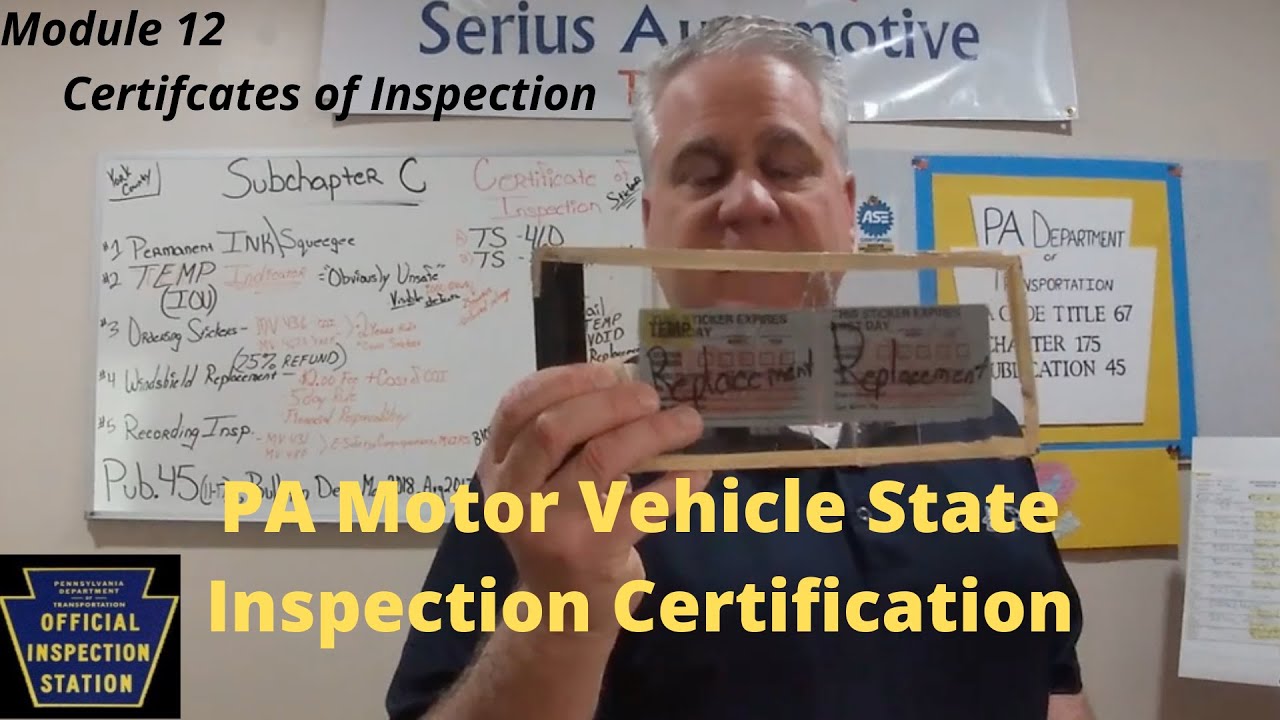 How to replace safety inspection sticker! PA Motor Vehicle State