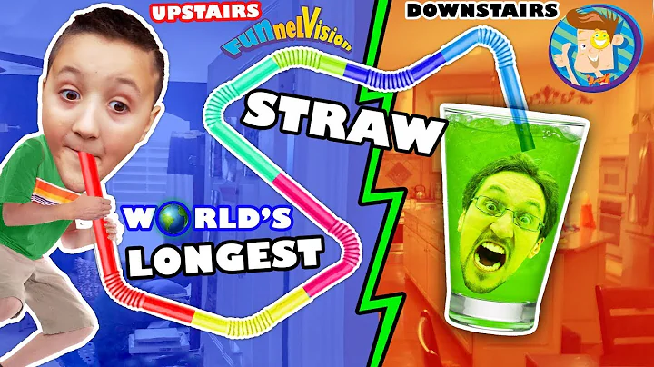 LAZY KID BUILDS WORLD'S LARGEST DRINKING STRAW! No...