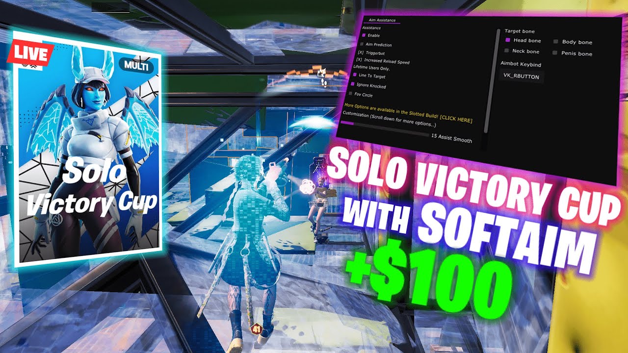 CHEATING With The Best Fortnite CHEAT in the Solo Victory Cup 🏆 (+$100)
