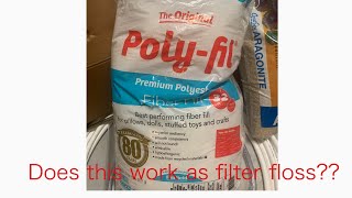 Does poly fil pillow material make a cheaper but great aquarium filter floss??