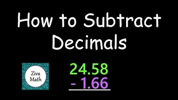 Decimalen aftrekken | Decimalen aftrekken | Ziva Math