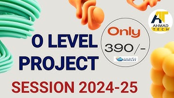 O Level Project Submission Session 2024-2025 || Only Rs- 390/-  By Ahamad Sir @ahamadtechnology