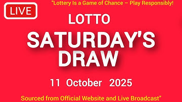 The National Lottery Lotto Draw Live results from Saturday 11 Oct 2025 | tonight lotto