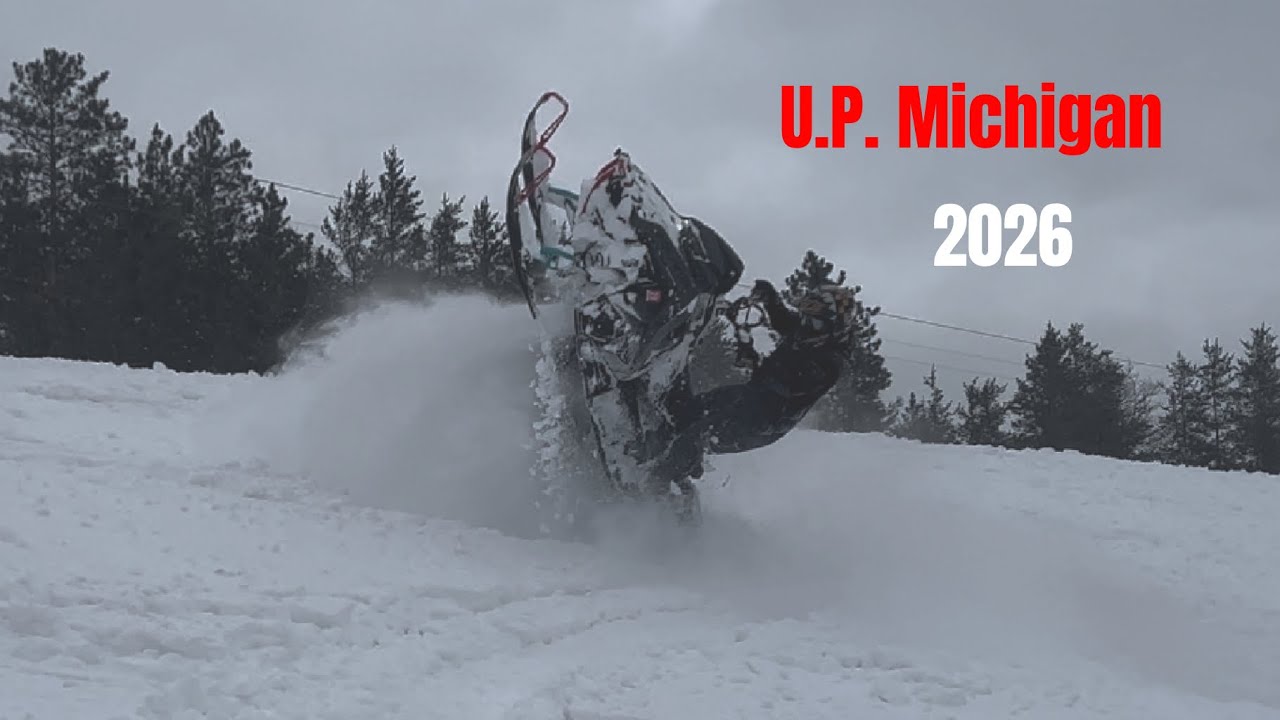 Backcountry Snowmobiling in U.P. Michigan 2026 4K