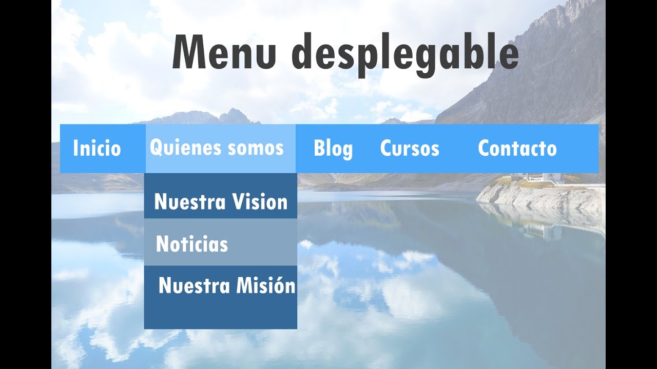 css3 menu desplegable