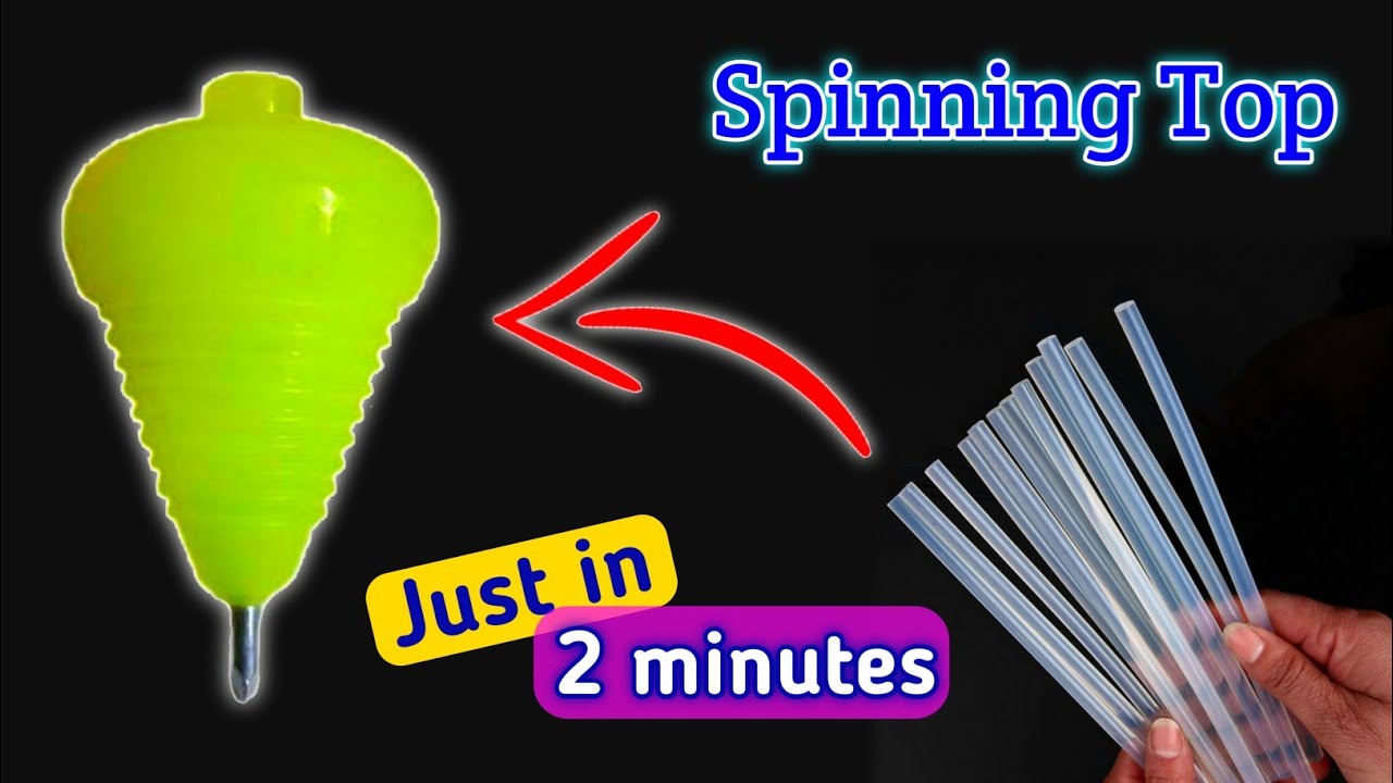 how to make spinning top from hot glue sticks, Diy spinning top, Lattu