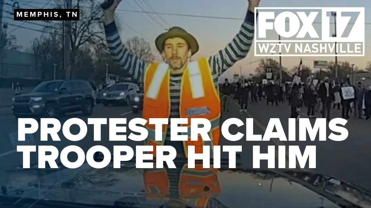 BODY CAM: Tennessee Highway Patrol says viral claim of trooper hitting protester in Memphis is false