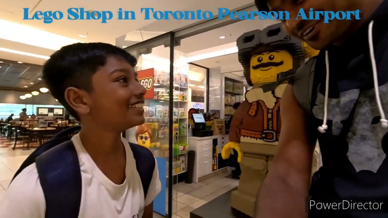 Hrithick is excited about Lego Shop in Pearson Airport
