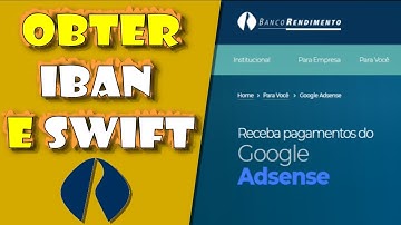 Como Obter o IBAN e CÓDIGO SWIFT no Banco RENDIMENTO