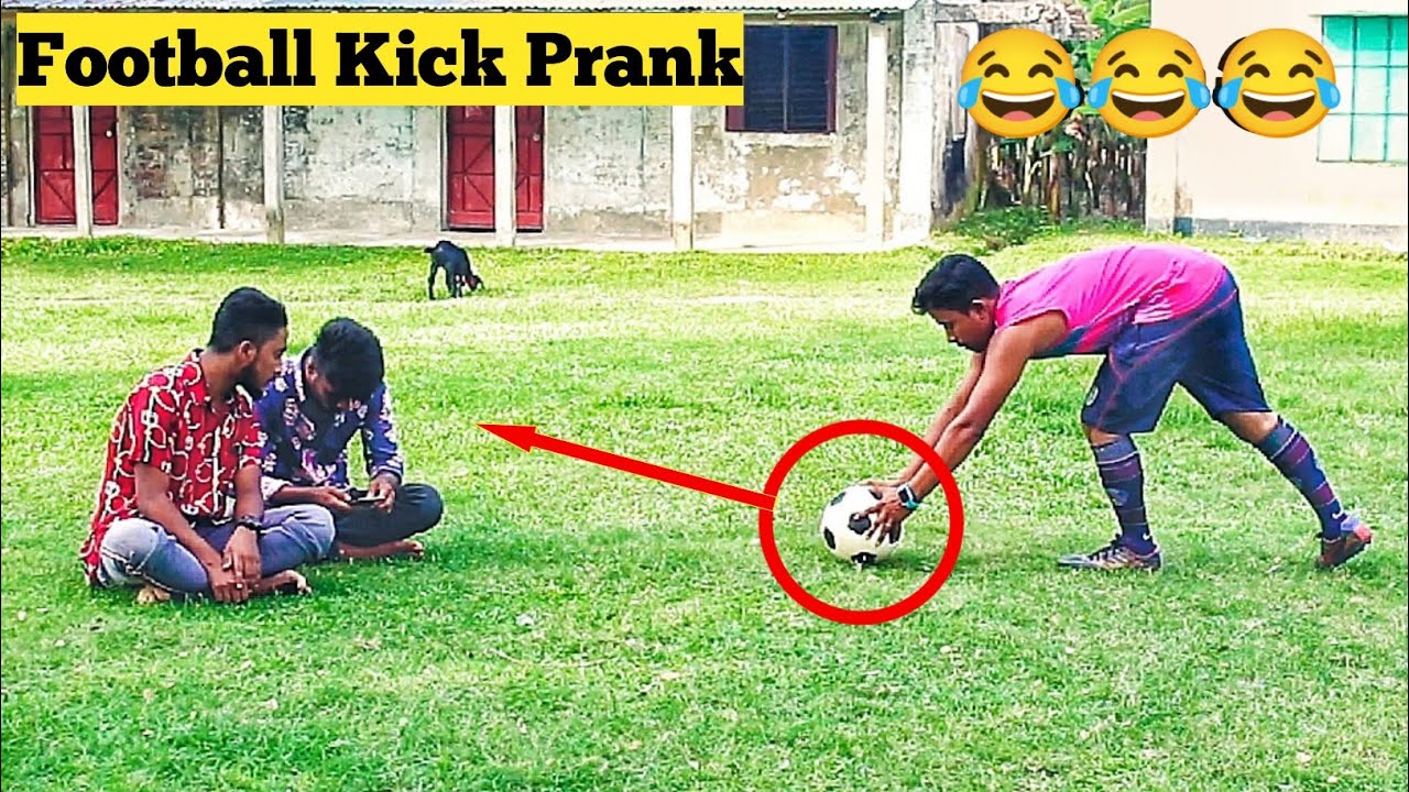 Fake Football kick prank 2021 Epic football kick prank on crazy