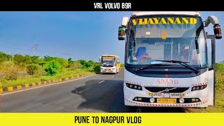 PUNE TO NAGPUR BUS JOURNEY BY VRL B9R MANUAL MULTI AXLE BUS | CABIN RIDE | MONSOON BUS JOURNEY 😍🔥 screenshot 5