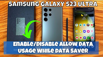 How to Enable/Disable Allow Data Usage While Data Saver Is On Samsung Galaxy S23 Ultra
