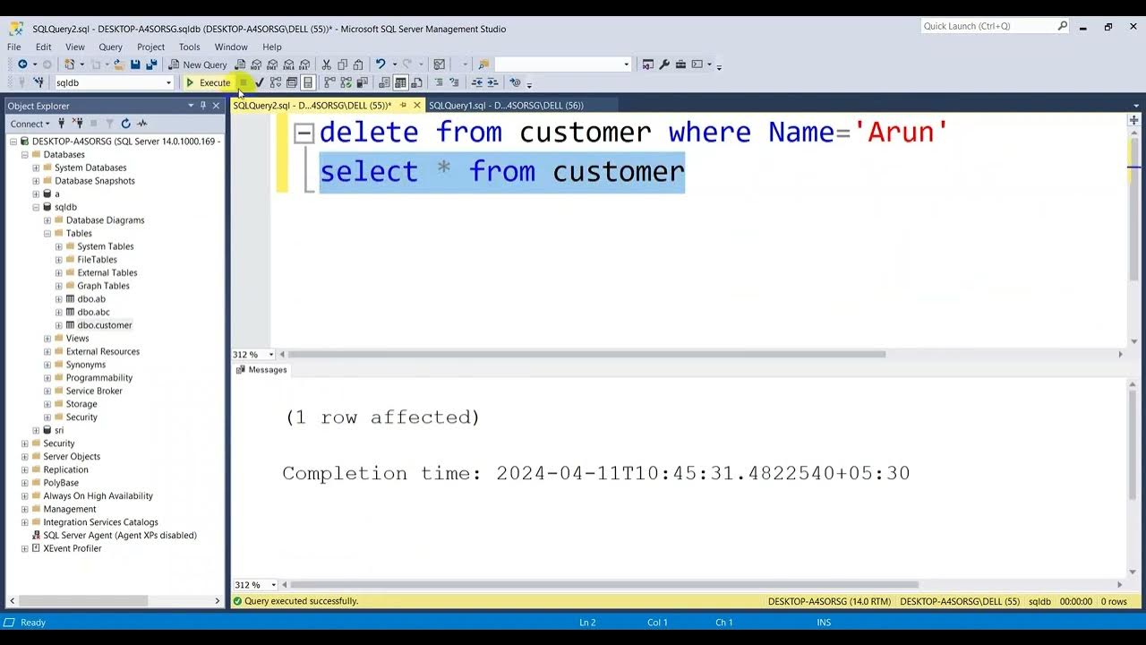SQL Delete Statement - SQL DELETE Query #kaashivinfotech # ...