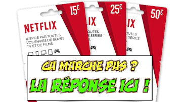 Comment marche une carte Netflix ?