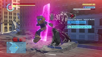 Transformers: Devastation - City of Steel: Megatron 1st Bossfight Gameplay (Rush Attack Tutorial)