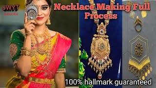 22k Gold Antique Necklace making || hand making Antique Gold Necklace|| 🌟🌟🌟#gold #JWYT