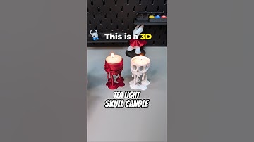Ik heb een smeltende schedelkaars in 3D geprint #halloween #3dprinten