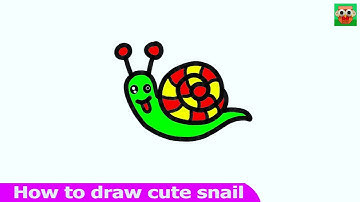 How to draw a snail easy step by step, Hướng dẫn vẽ CON ỐC SÊN đơn giản từng bước