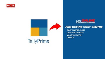 Pre-Define cost Centre in tally prime | Cost Centre Class in tally prime