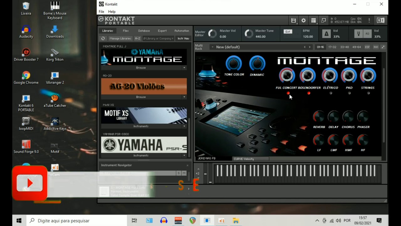 YAMAHA MONTAGE PARA KONTAKT (BY Jeremias Batista) - YouTube