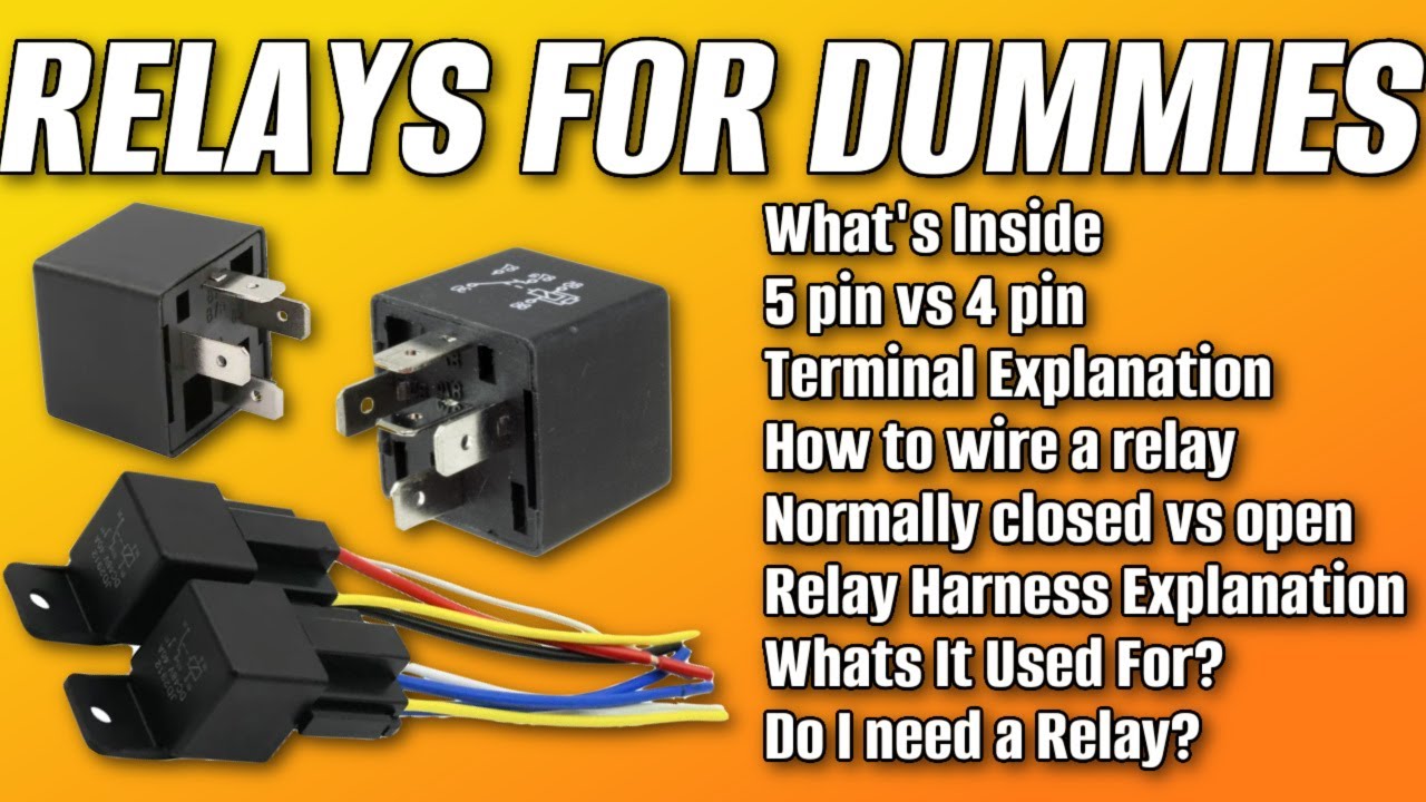 Automotive Relays For Dummies, 85 86 87 87a 30, How To Wire A Relay, 5  Pin vs 4 Pin