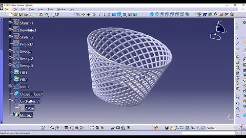 Catia Tutorial| Design of Basket in Catia V5 for the Beginners