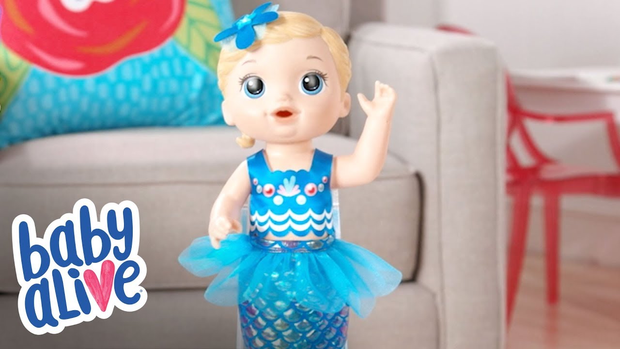 Boneca Baby Alive Sereia Loira Hasbro 693 Linda Cauda Mercado Livre