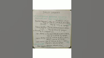Relationship between Relative molecular mass and Vapour density |chemistry world |