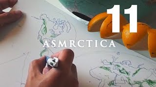 ASMR Drawing Map of the World - Orange Peel - Cough Drop - Soft Spoken screenshot 3