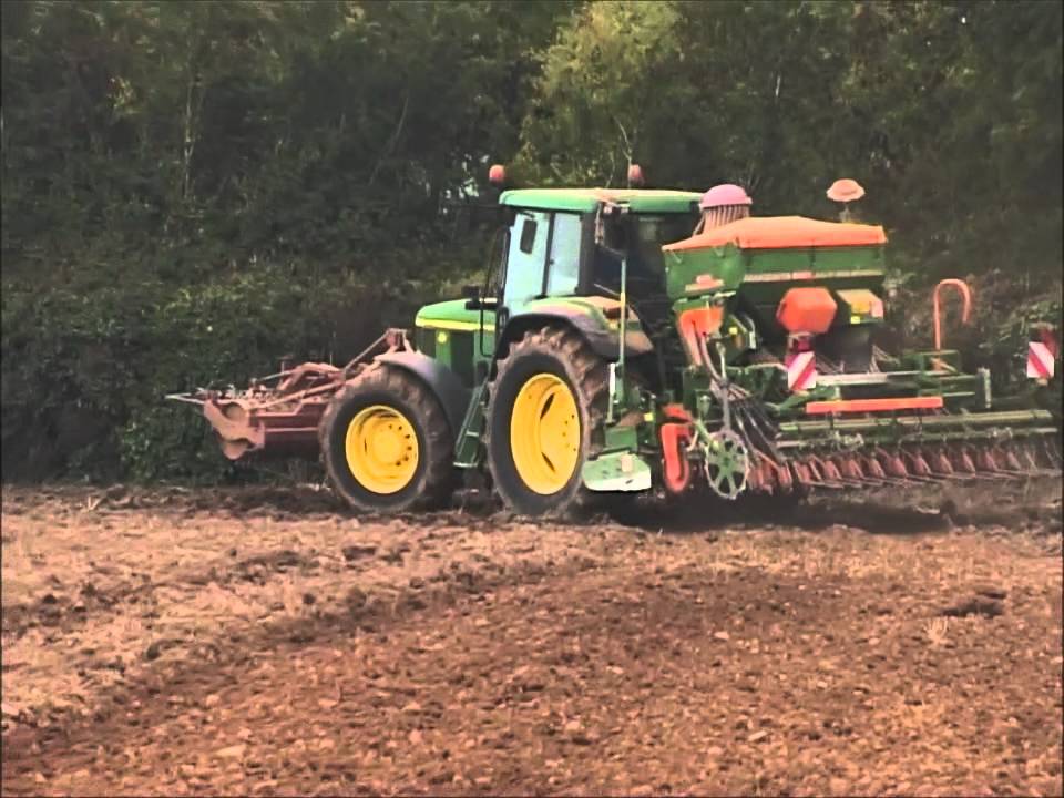 John Deere 6910 with Amazone 3m one pass