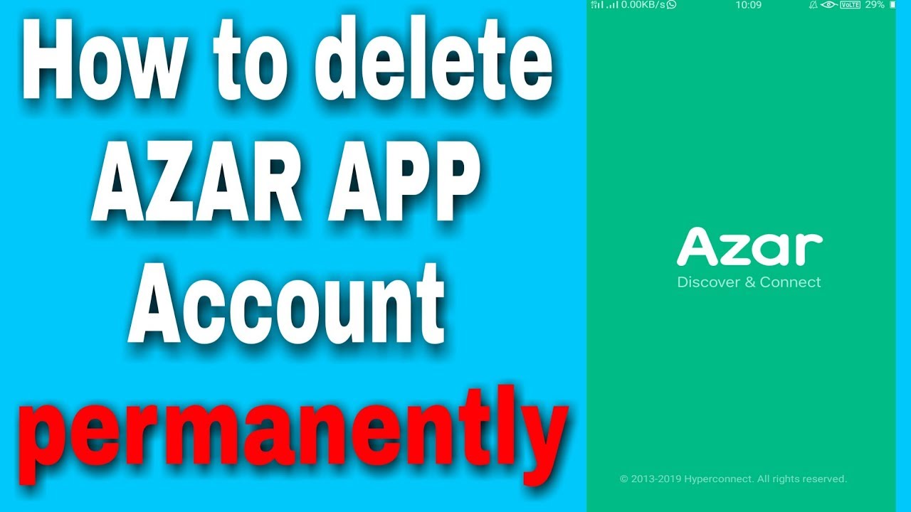 #Srajput How To Delete Azar Account Permanently.