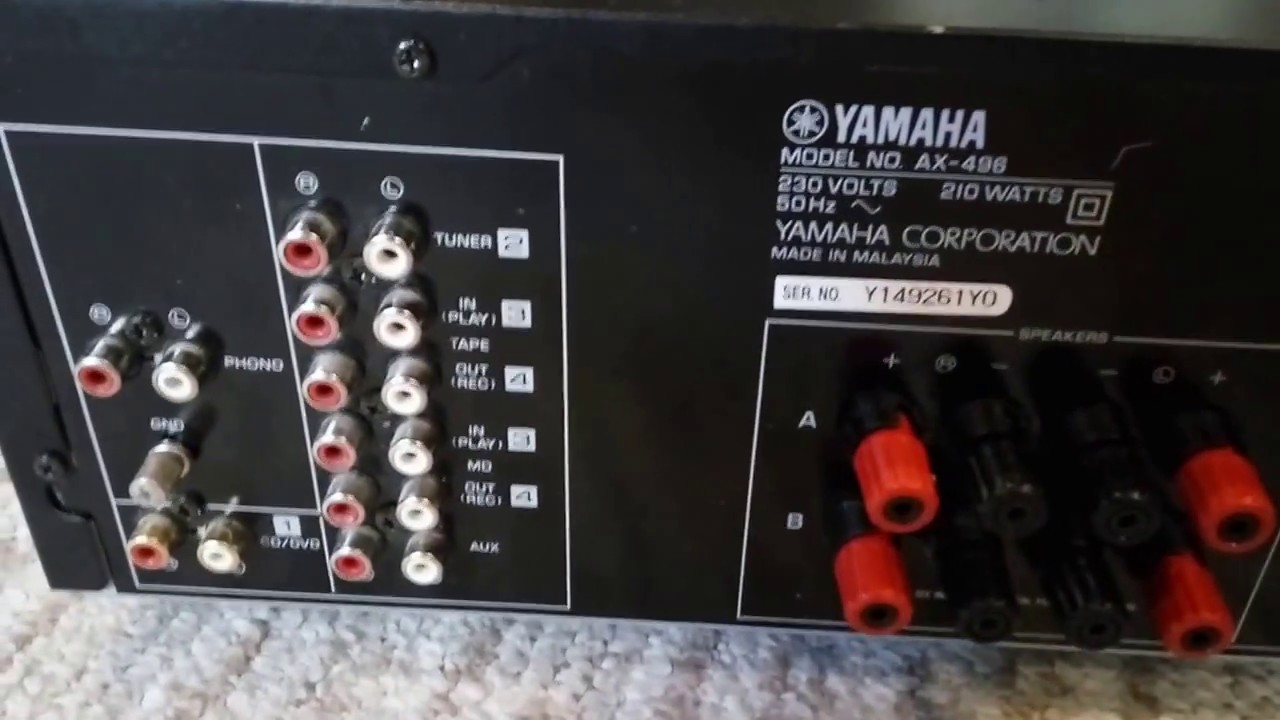 Test YAMAHA AX 496 Natural Sound Amplifier - YouTube