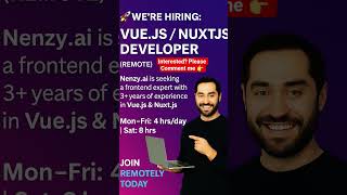 "Remote Job Alert! 💻 Vue.js Developer Wanted | Work from Anywhere 🌍" #shortsfeed #shorts #vlog