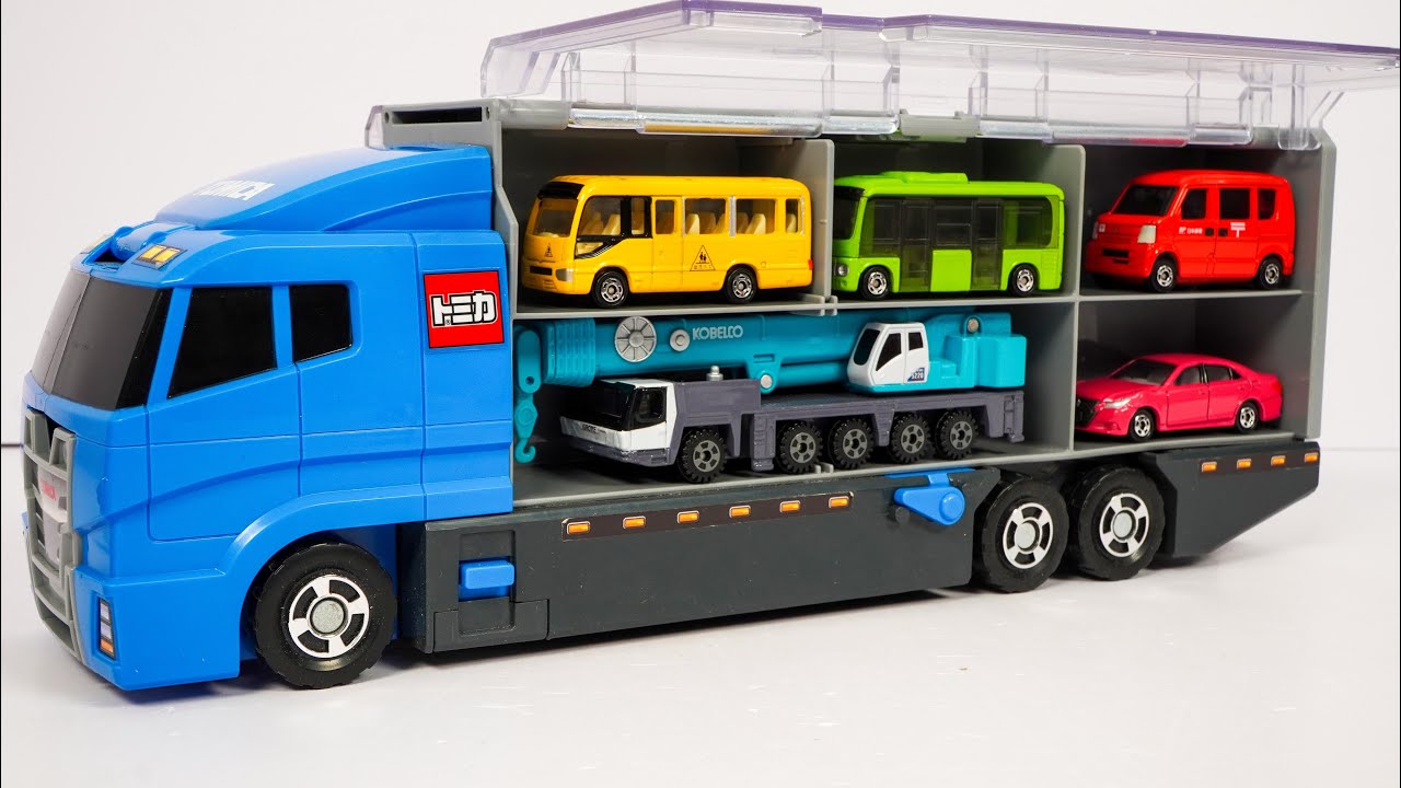 トミカ☆トミカのミニカーを開封しチェックしてコンボイへ収納したよ☆