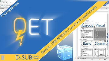 QET QElectroTech, Creating Element : CP2E-N20DT-D | Omron PLC | Case Close Terminal