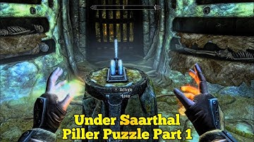 Under Saarthal First Piller Puzzle Elder Scrolls Skyrim