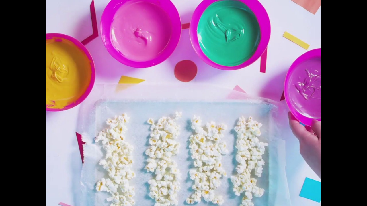 Kid Friendly Recipe DIY Rainbow Popcorn