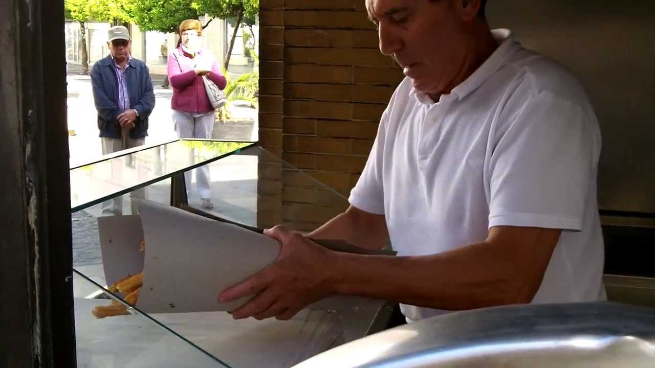 Kiosque à churros à Jerez de la Frontera en Espagne