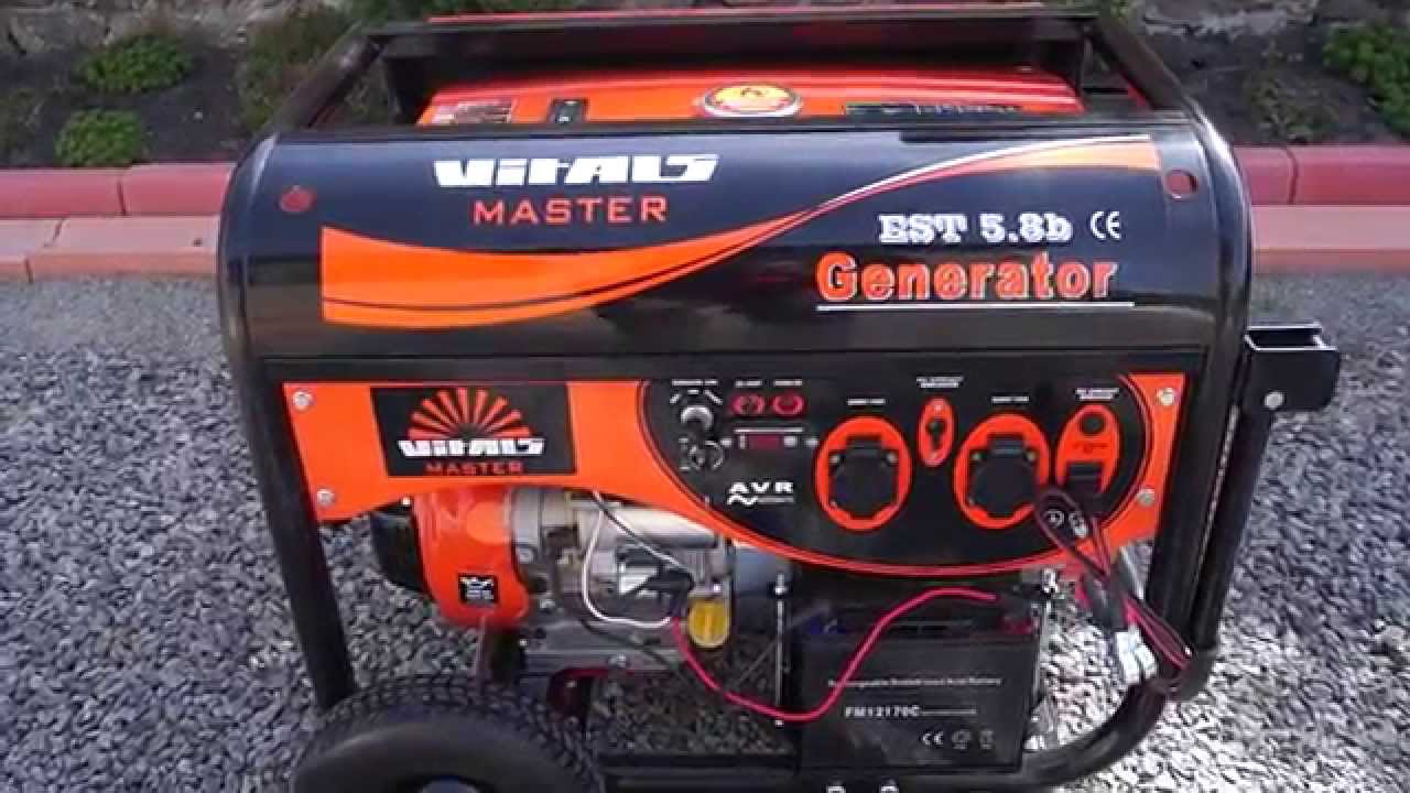 Бензиновый генератор Vitals master 5.8b