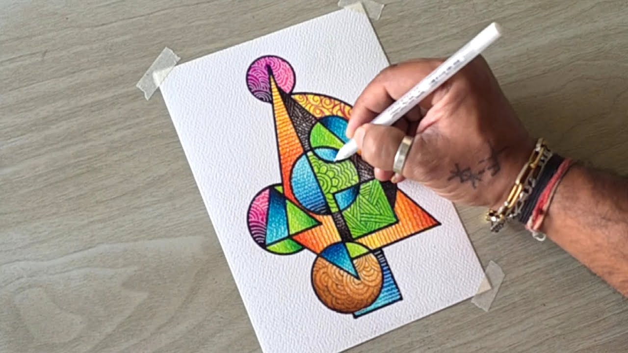 Easy Abstract Art Idea / For Beginners - YouTube