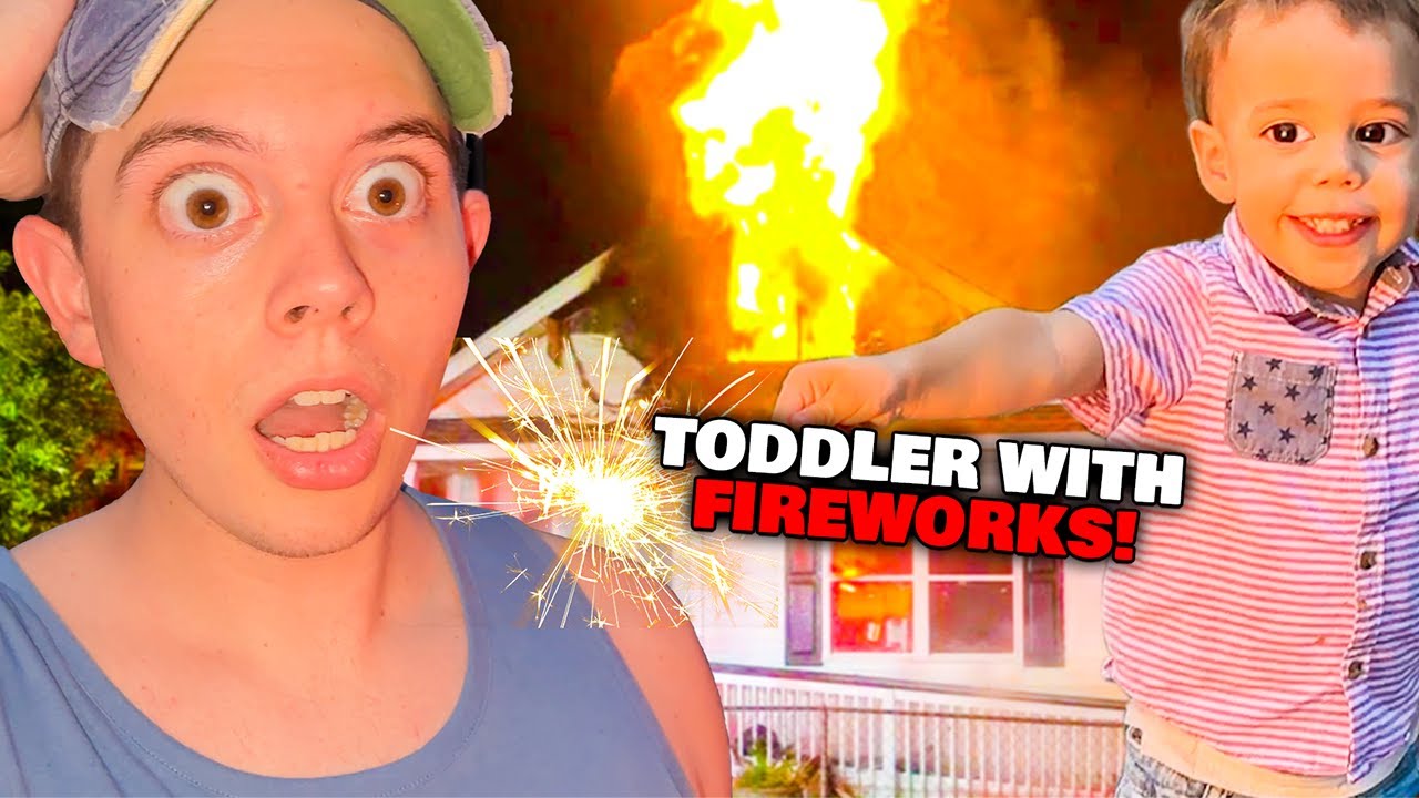 2 YEAR OLD LIT FIREWORKS INDOORS!