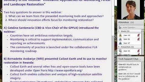 Summary of the webinar Innovative Approaches for Monitoring Forest and Landscape Restoration