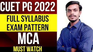 CUET PG SYLLABUS 2022 || CUET PG MCA SYLLABUS || CUCET SYLLABUS 2022 || BY SAHU ACADEMY
