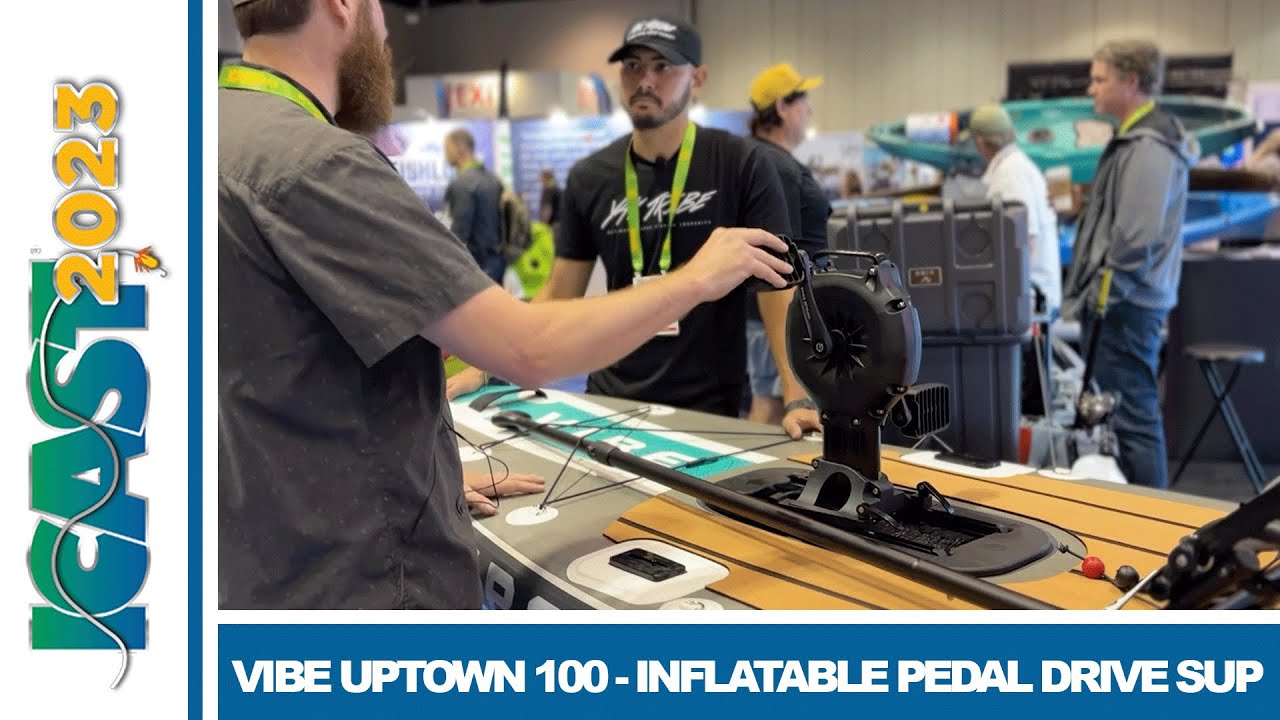 icast-2023-vibe-uptown-100-inflatable-pedal-drive-sup-kayak-youtube