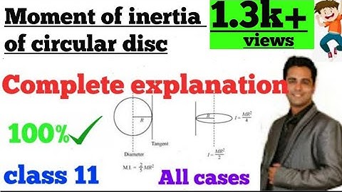 Moment of inertia of a uniform circular disc || class 11.