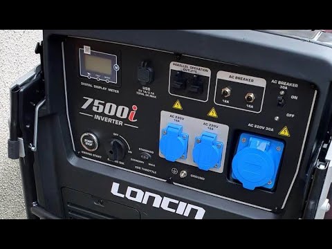 Инверторный Генератор  Loncin LC 7500 i - новинка 2022 года. Обзор и пробный пуск