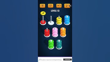 Hoop Sort Puzzle - Color Ring Stack Sorting Game Level 113 Solution