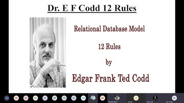 DR EF Codd 12 Rules First Lecture