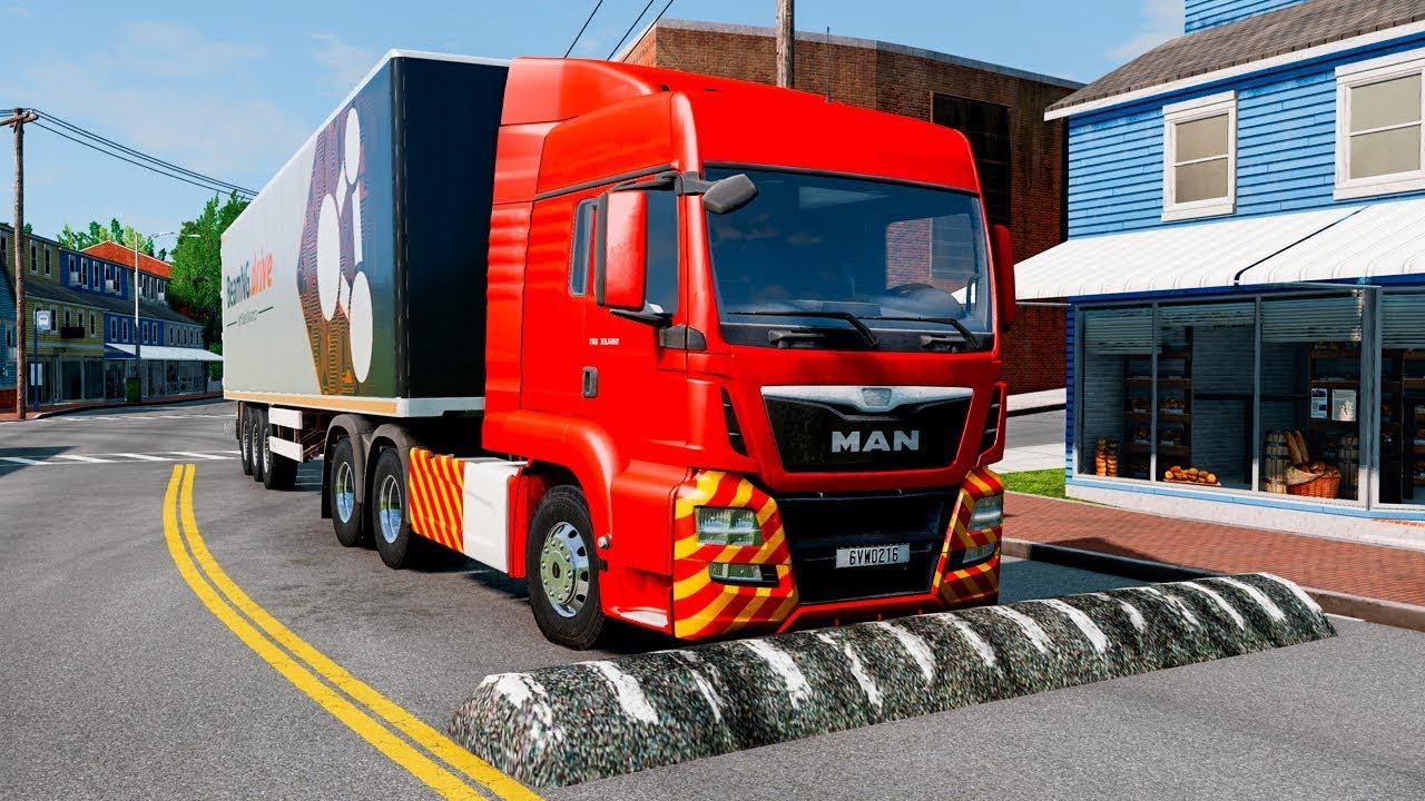 Trucks vs Speed Bumps – BeamNG.Drive (Long Video SPECIAL)