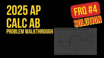 2025 AP Calculus AB FRQ #4: Deep Dive and Solution